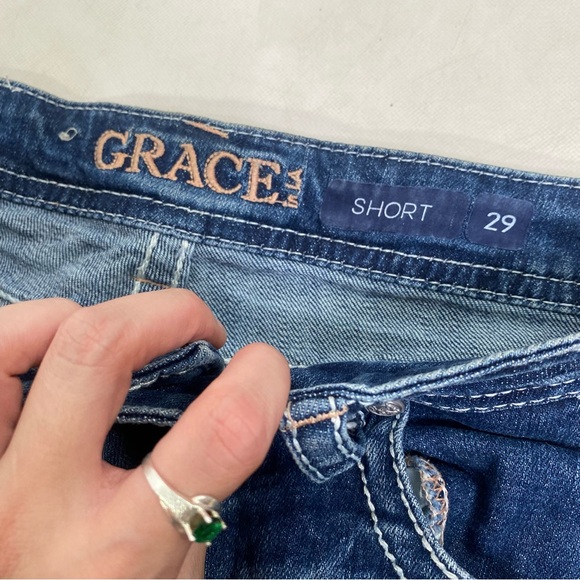 Grace In LA Jean shorts size 29 - Picture 5 of 11